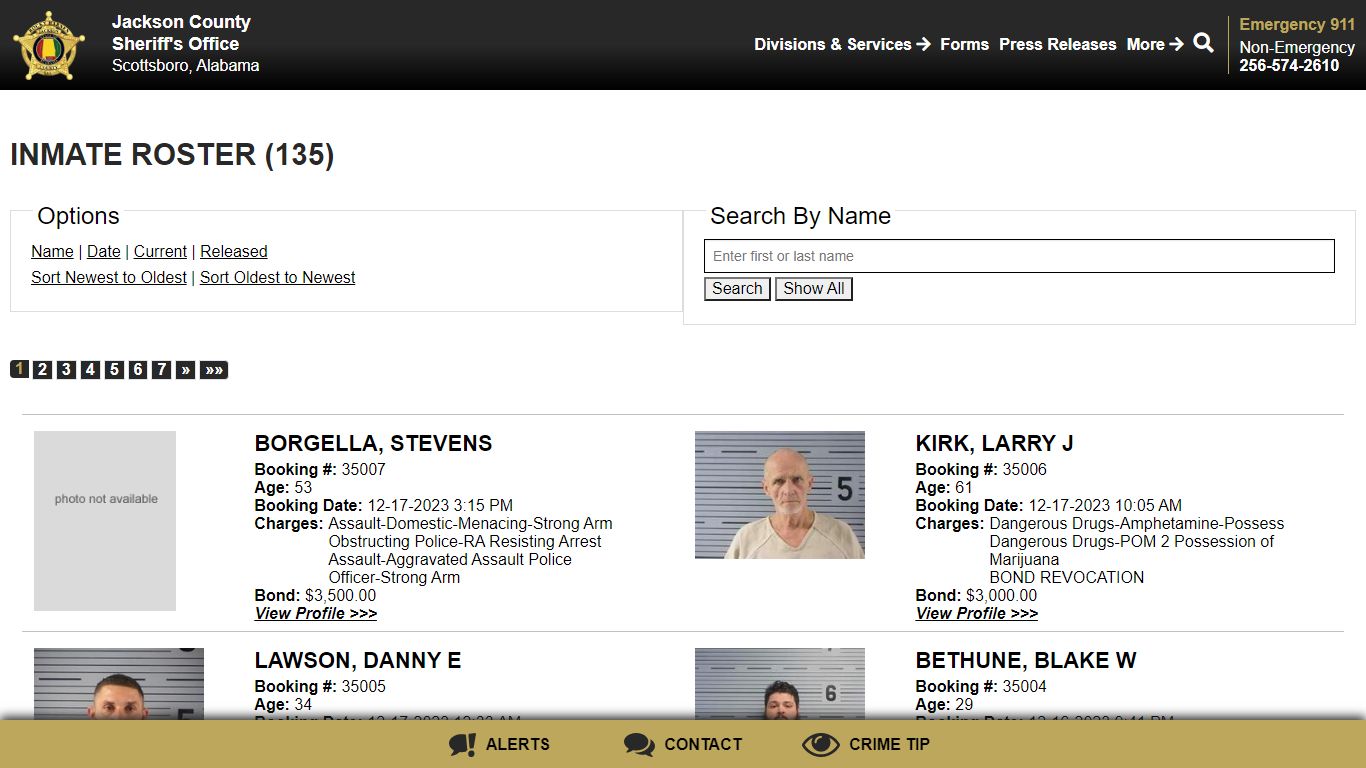 Inmate Roster | Jackson County Sheriff's Office